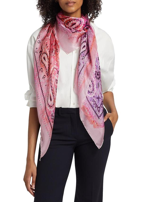 Womens The Mistral Paisley Silk Scarf Product Image