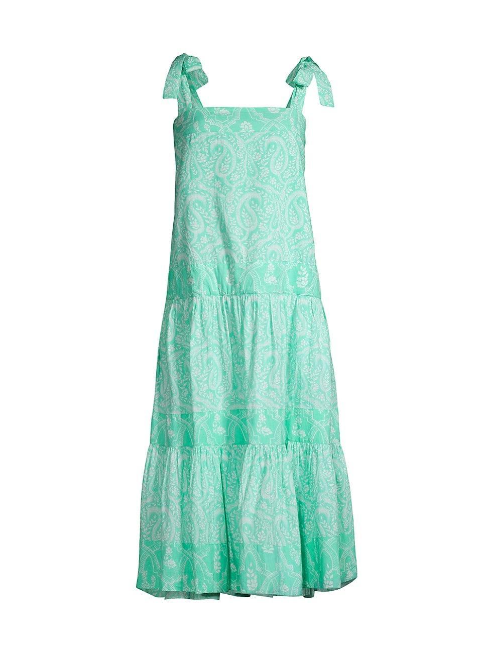 Womens Vail Paisley Tiered Midi-Dress product image