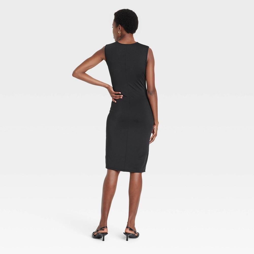 Women's Knit Dress - A New Day™ Black M Product Image