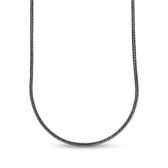 Men's 3.5mm Snake Chain Antique-Finish Necklace in Solid Stainless Steel with Black IP Product Image