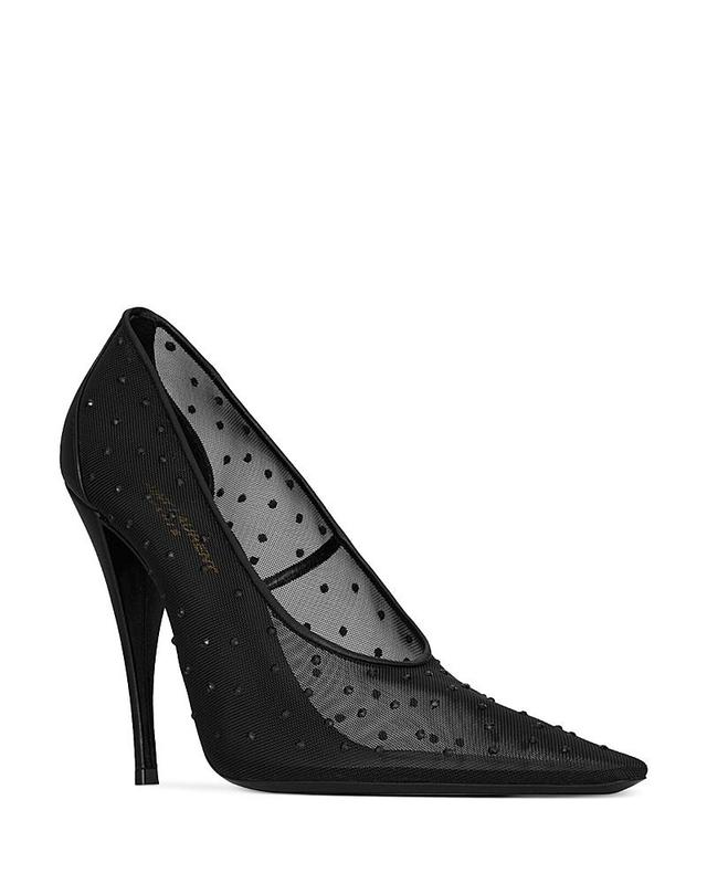 Womens Champagne Pumps In Rhinestone Mesh Product Image