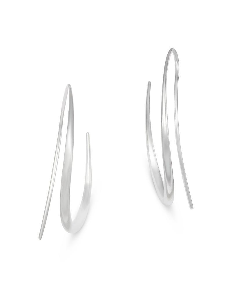 Georg Jensen Sterling Silver Offspring Threader Hoop Earrings Product Image