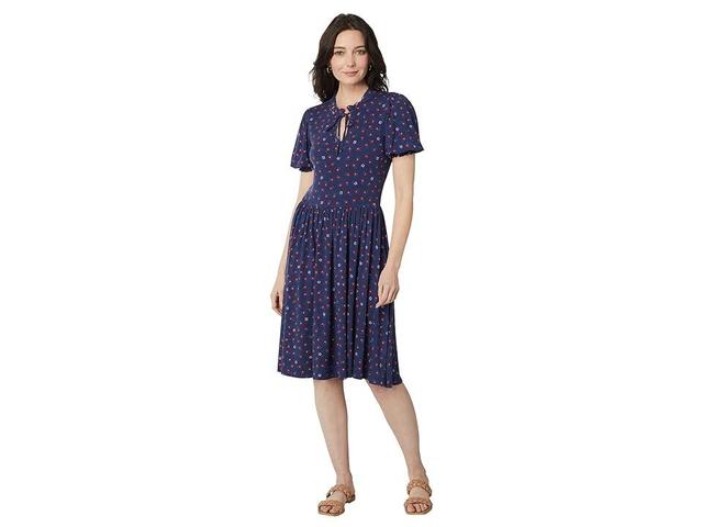 Draper James High Neck Knit Dress (Nassau Navy ) Women's Dress Product Image