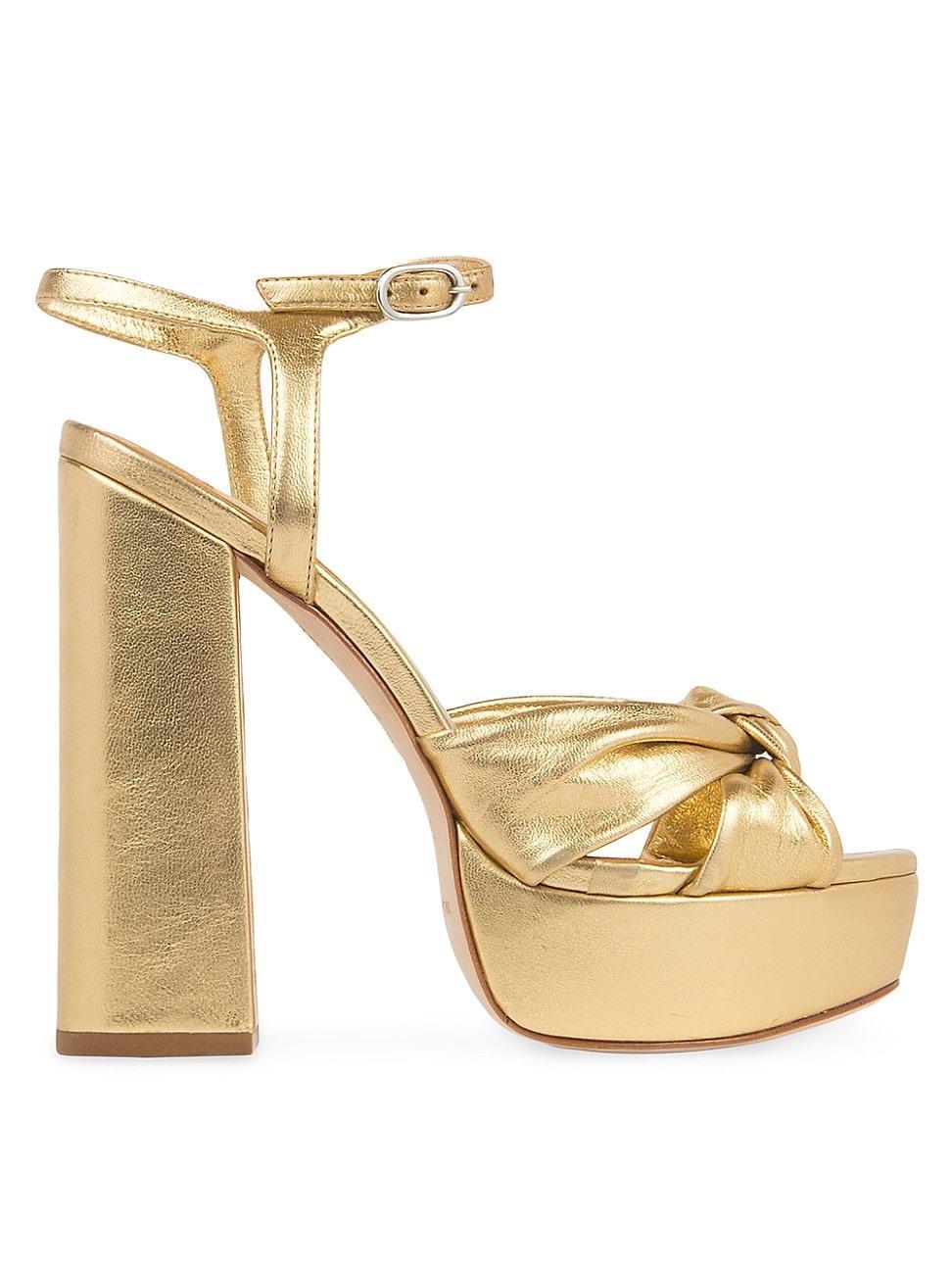 Womens Abby Metallic Platform Sandals Product Image