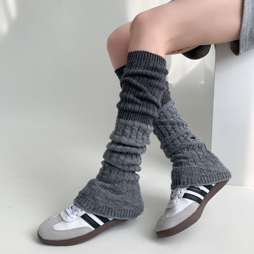 Two Tone Knit Leg Warmers Product Image