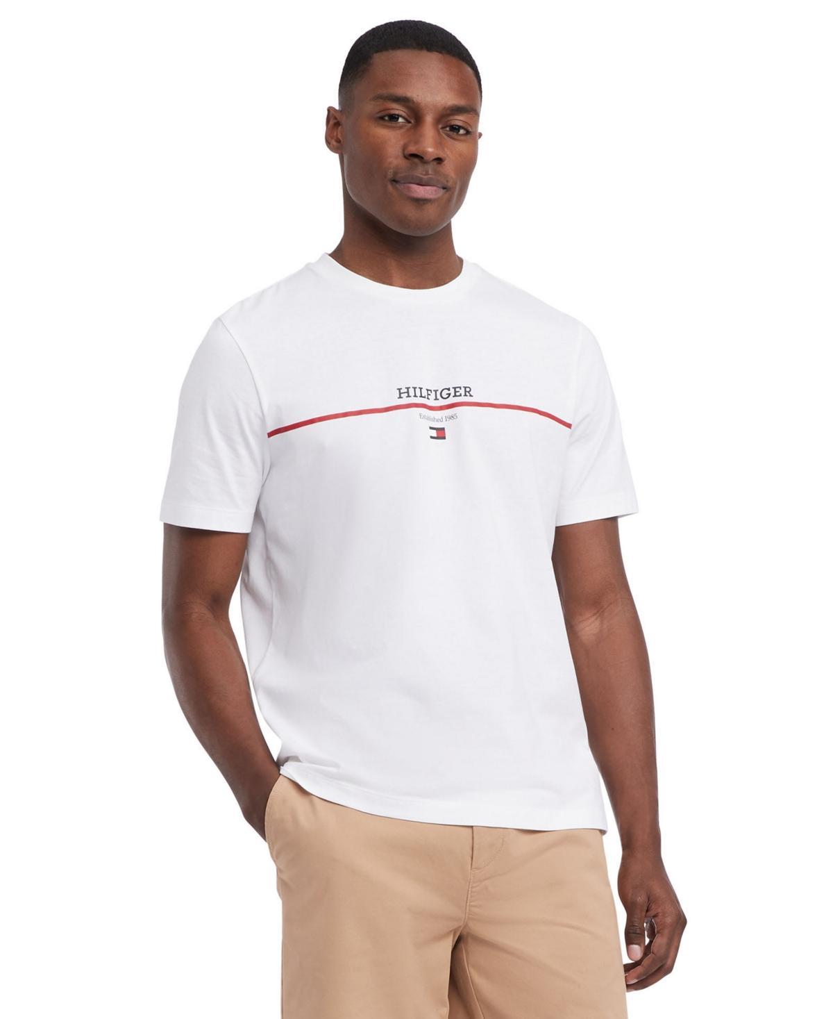 Tommy Hilfiger Mens Logo Stripe T-Shirt Product Image