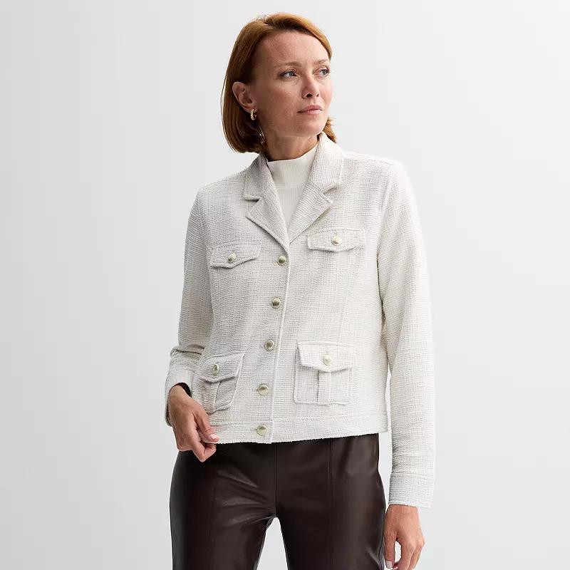 Womens Jaclyn Smith Tweed Utility Jacket product image