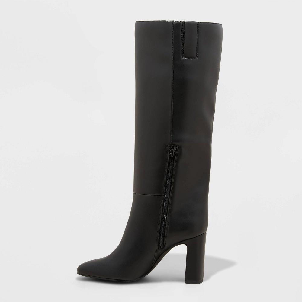 Women's Livia Stovepipe Tall Boots - A New Day™ Black 8.5 Product Image