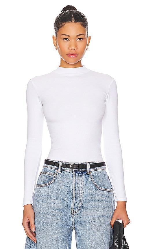 Mock Neck Rib Long Sleeve Product Image