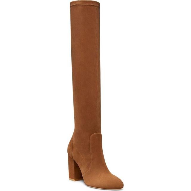 Yuliana 85 Block Heel Slouch Boots In Coffee Product Image