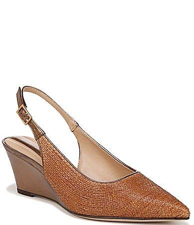 Franco Sarto Tessa Raffia Slingback Wedge Pumps Product Image