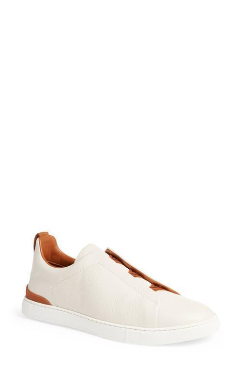 ZEGNA Triple Stitch Deerskin Slip-On Sneaker Product Image