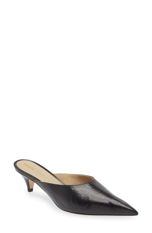 Khaite - River Leather Mules - BlackModa Operandi Product Image