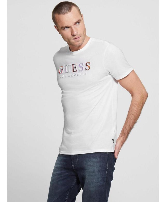 Guess Mens Embossed Logo Short Sleeves T-shirt Product Image