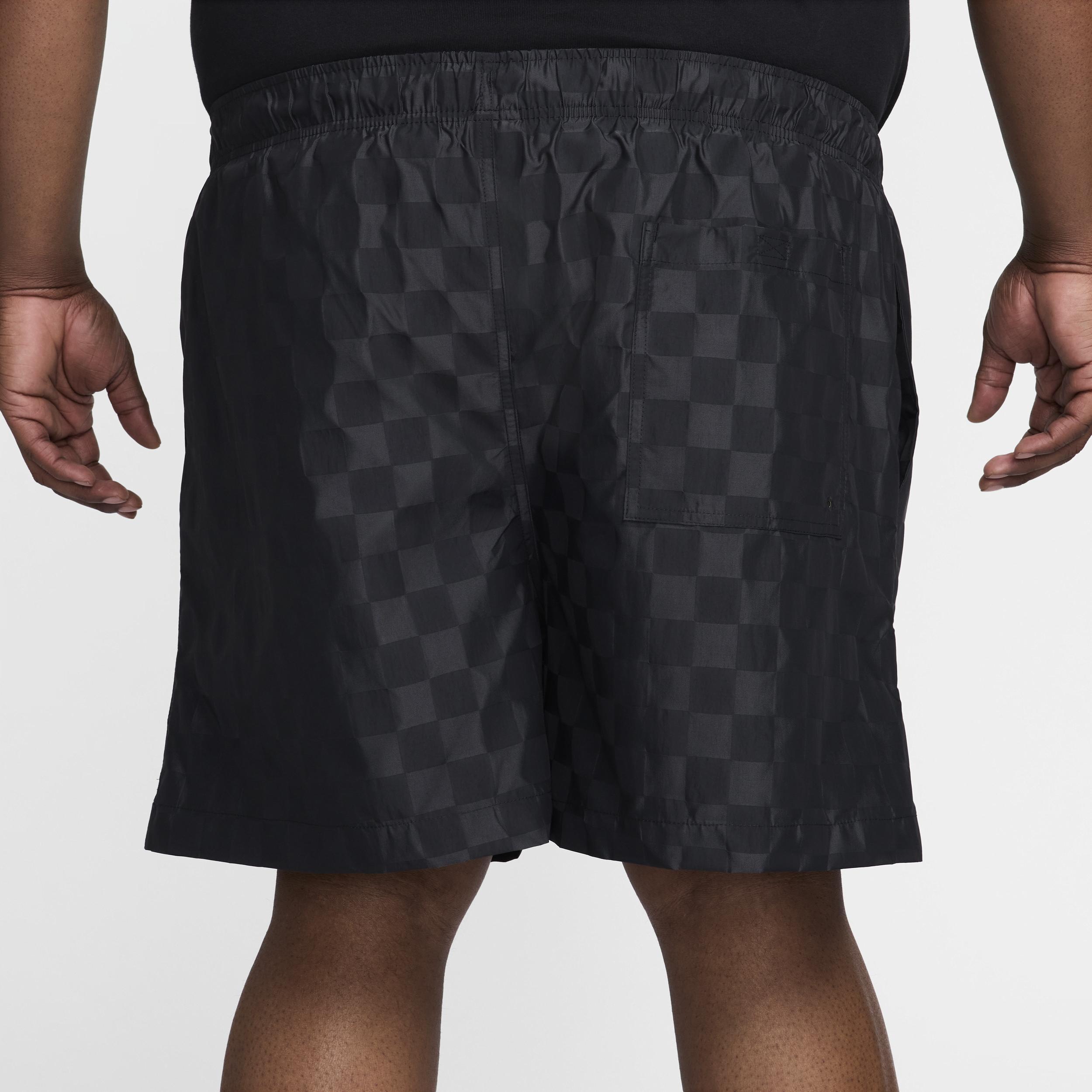 Nike Mens Nike Club Flow Shorts - Mens White/Black Product Image