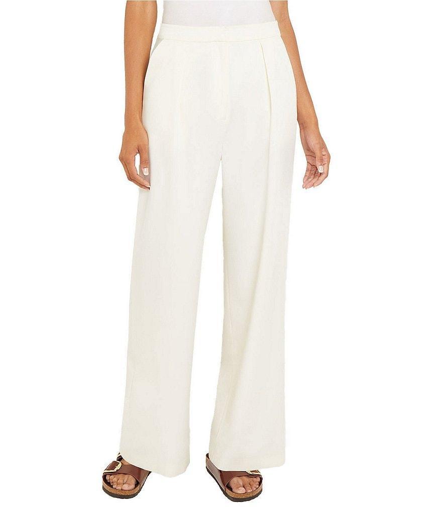 MISOOK Twill High Waisted Wide Leg Tailored Pants Product Image