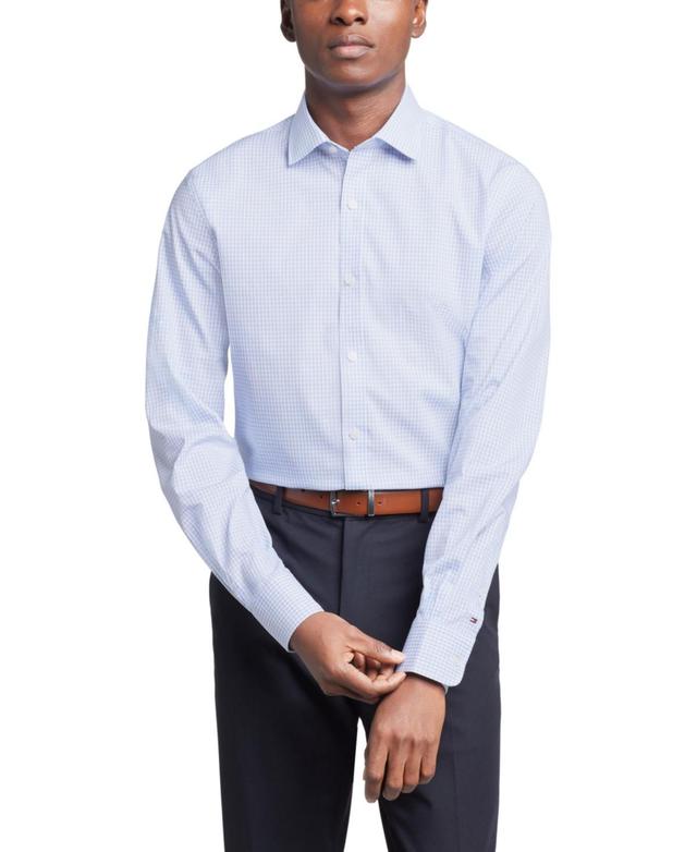 Tommy Hilfiger Mens Th Flex Slim Fit Wrinkle Resistant Stretch Twill Dress Shirt Product Image