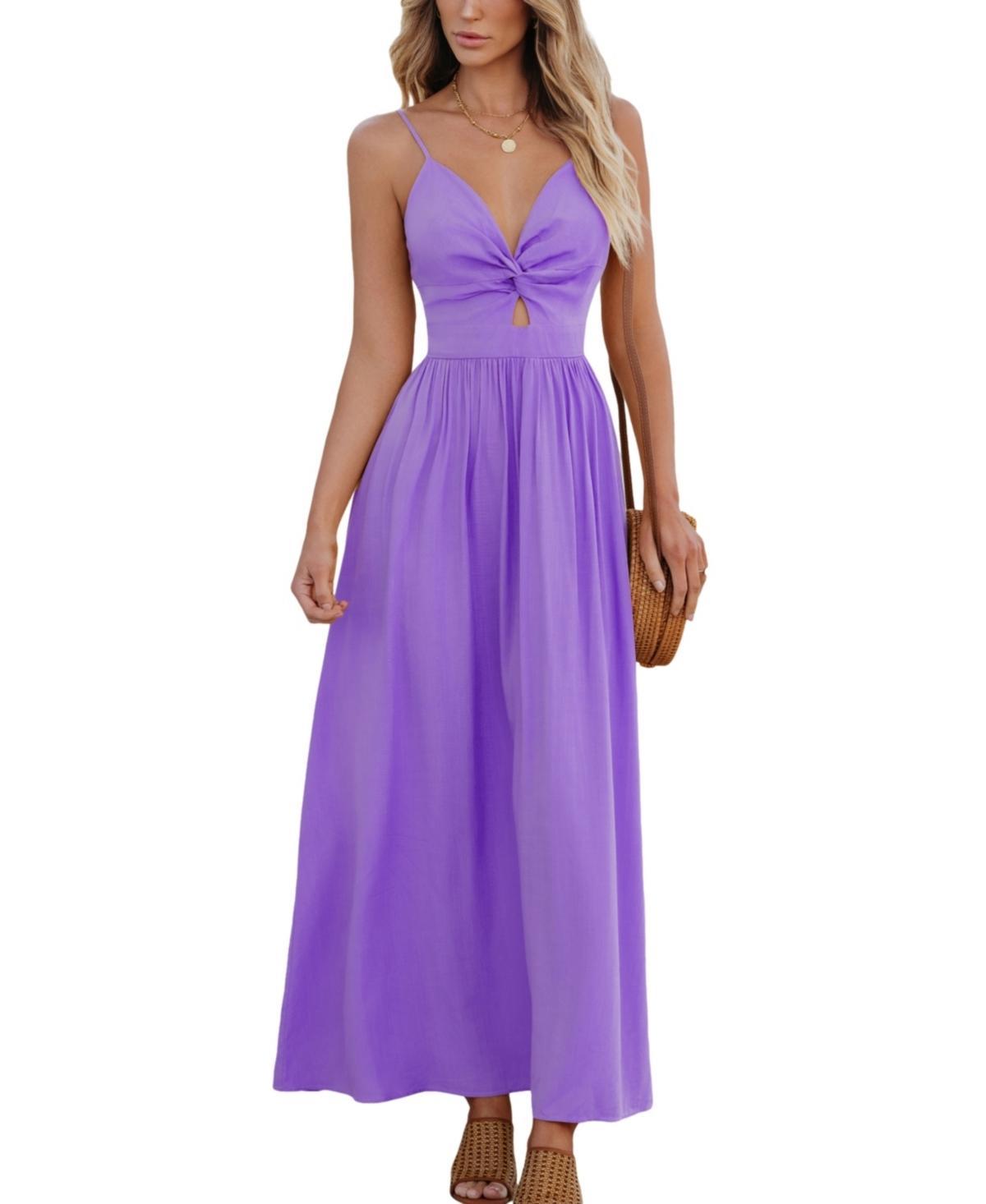 Cupshe Womens Front Twist & Keyhole Maxi Beach Dress Product Image