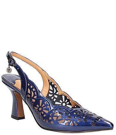 J. Renee Valerian Patent Cut Out Slingback Pumps Product Image