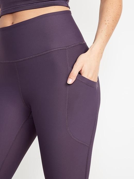 High-Waisted PowerSoft Ribbed Leggings Product Image