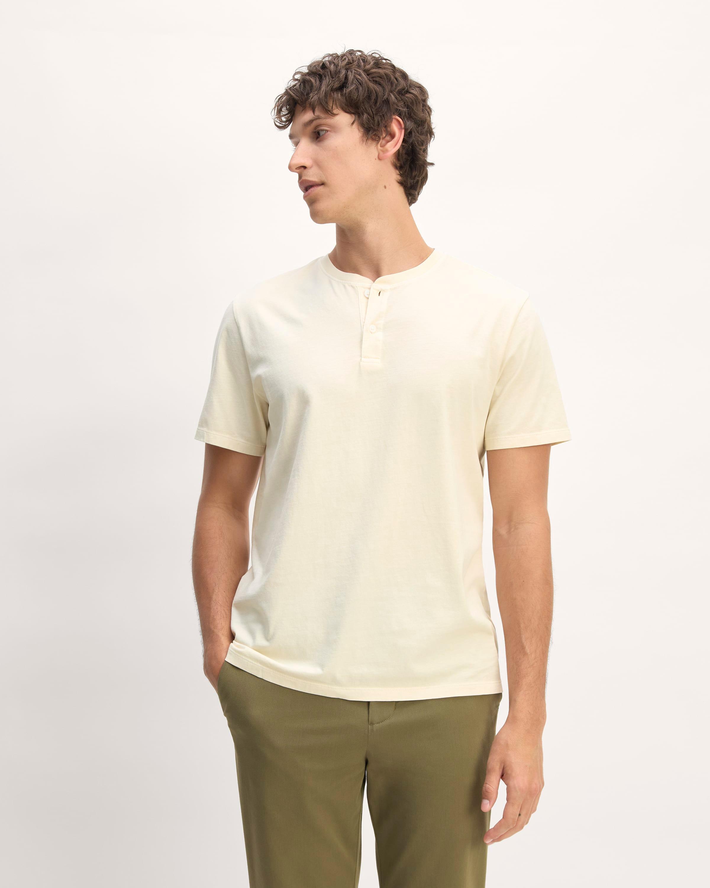 The Essential Organic Garment-Dyed Henley Product Image