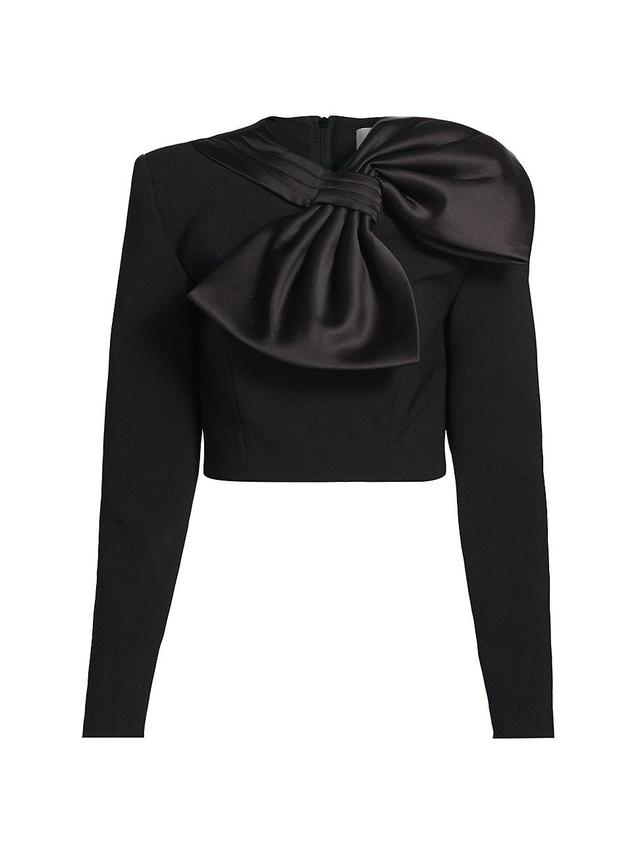 Womens Arlet Bow Long-Sleeve Crop Top Product Image