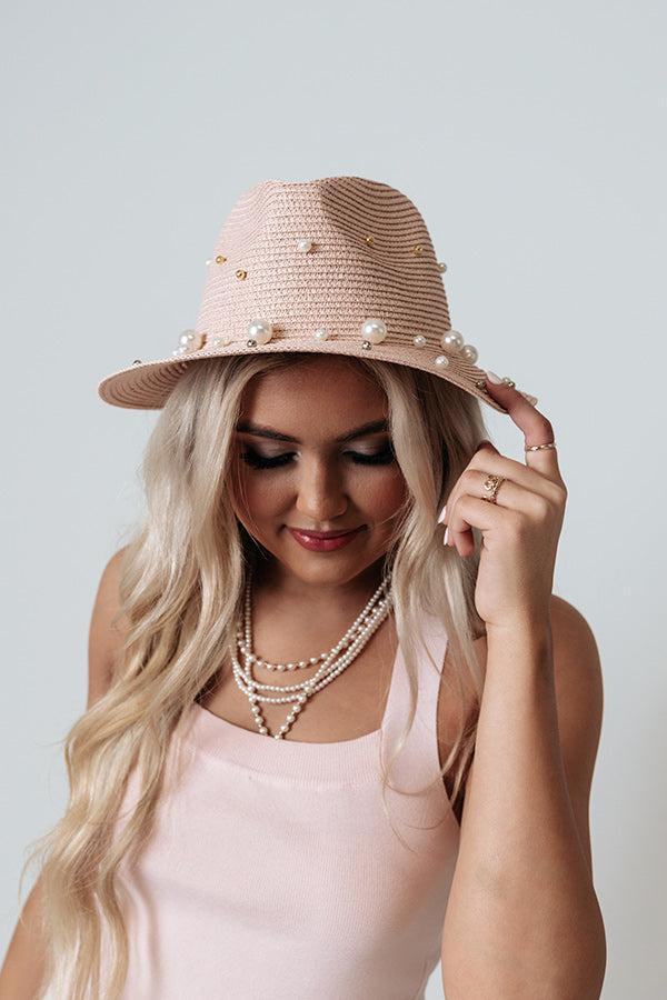 Epic Expectation Raffia Hat In Pink Product Image