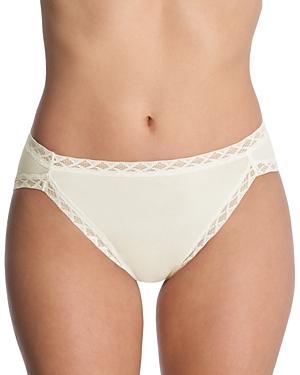 Natori Bliss Lace-Trim Cotton French-Cut Brief Underwear 152058 Product Image