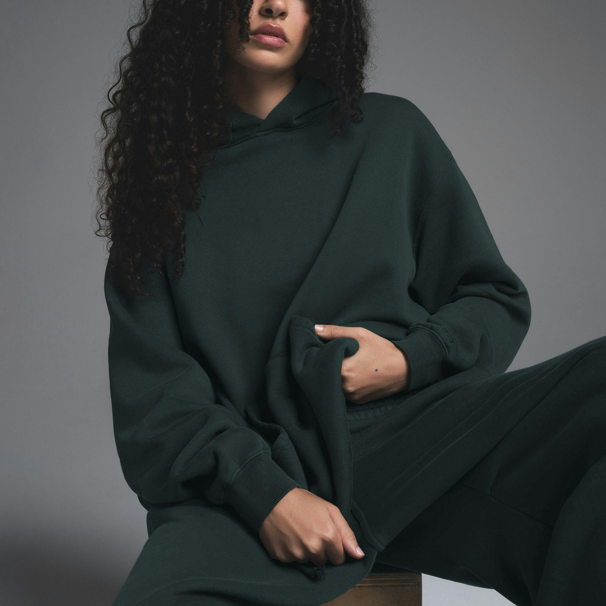 VINTAGE FLEECE OVERSIZED HOODIE | CYPRESS Product Image