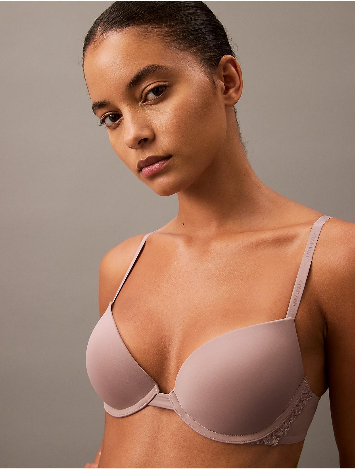 Calvin Klein Womens Attraction Push-Up Plunge Bra - Pink - 34C Product Image