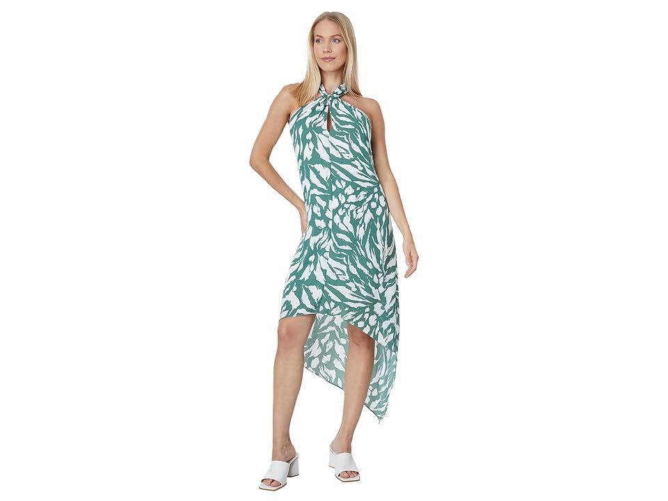 BCBGMAXAZRIA Long Halter Maxi Dress (Ivy) Women's Clothing Product Image