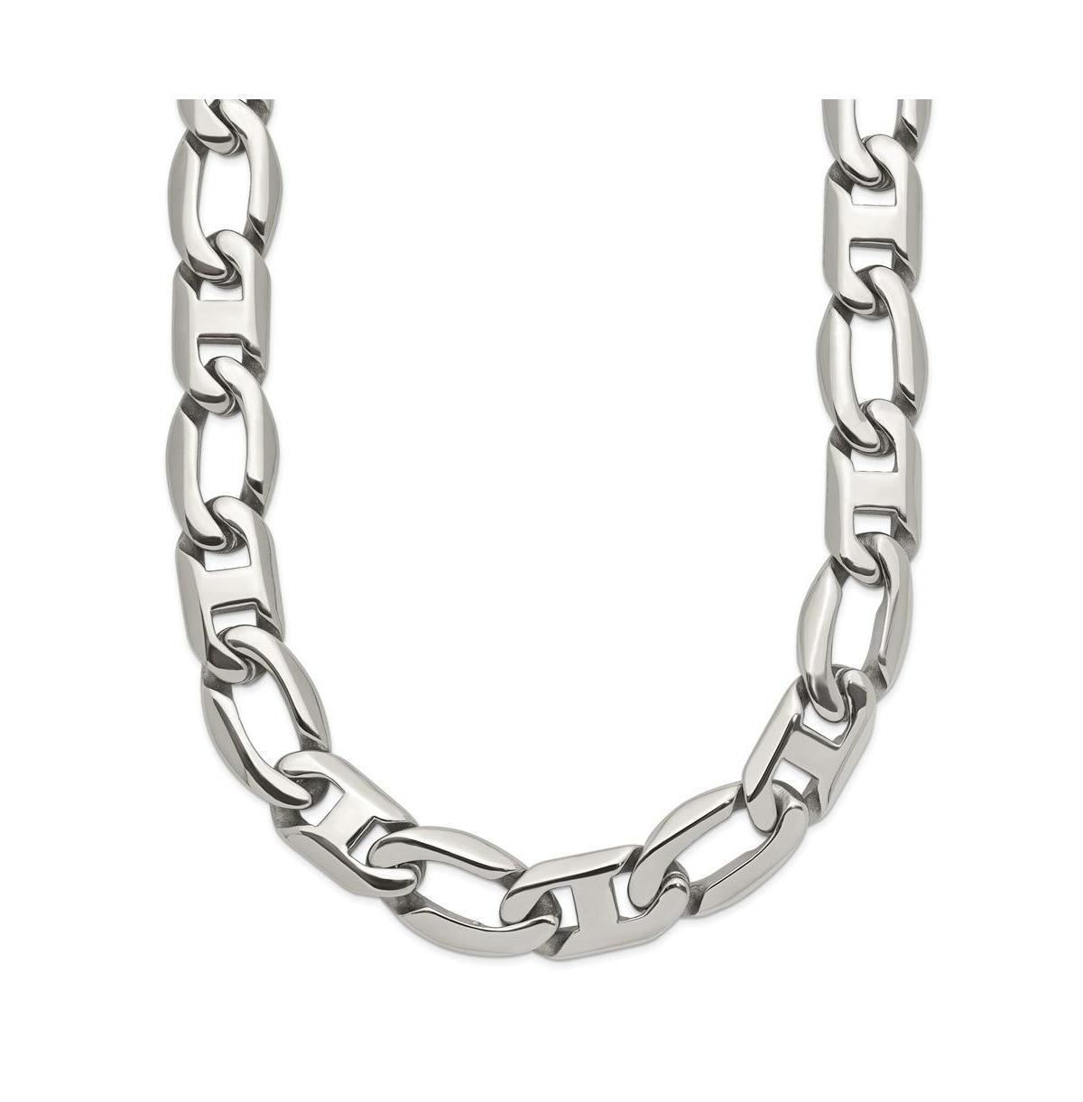 Chisel Stainless Steel Polished 24 inch Open Link Necklace Product Image