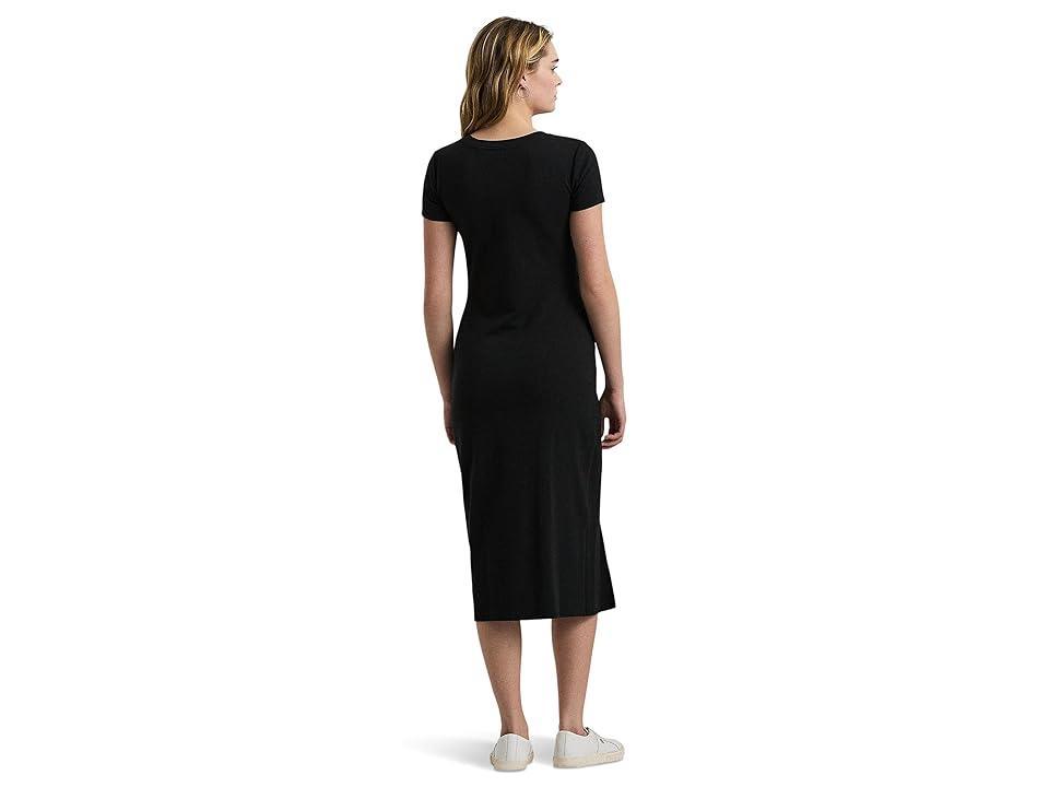 LAUREN Ralph Lauren Jersey Twist-Front Midi Dress Women's Dress Product Image