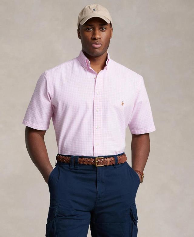 Gingham Oxford Shirt In Pink/white Product Image