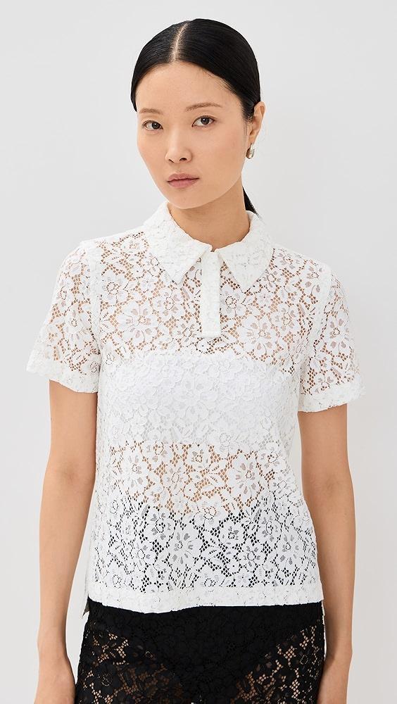 Proenza Schouler Kennedy Top in Stretch Lace | Shopbop Product Image