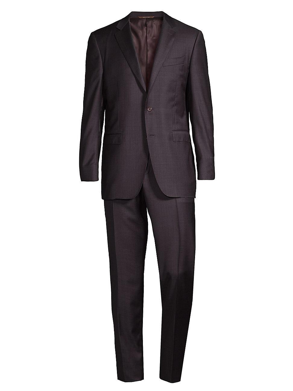 Mens Milano Solid Modern-Fit Wool Suit Product Image