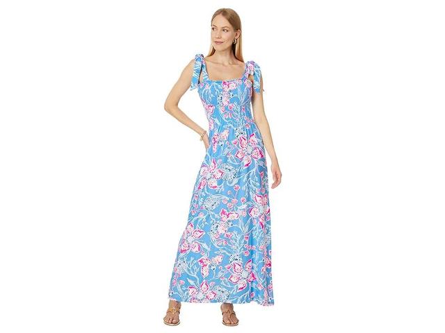 Lilly Pulitzer Kailua Smocked Maxi Dress (Multi Bahamian Rhapsody) Women's Dress Product Image