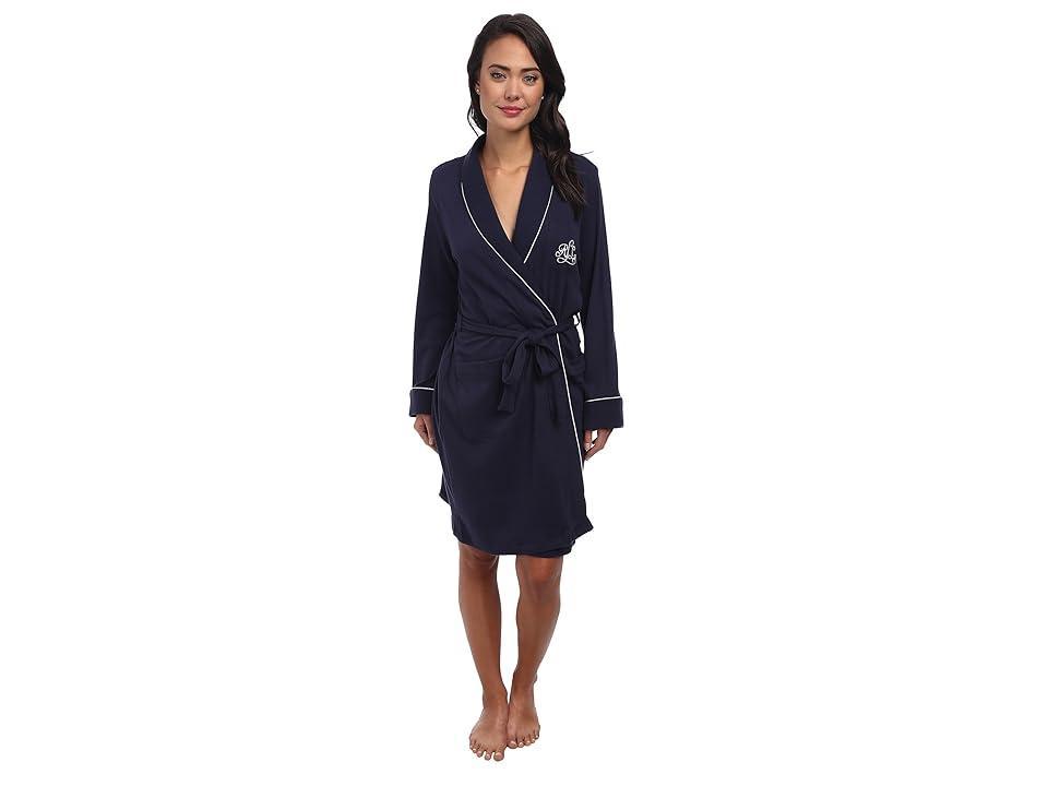 Lauren Ralph Lauren Hartford Lounge Short Shawl Collar Robe (Windsor Navy) Women's Robe Product Image