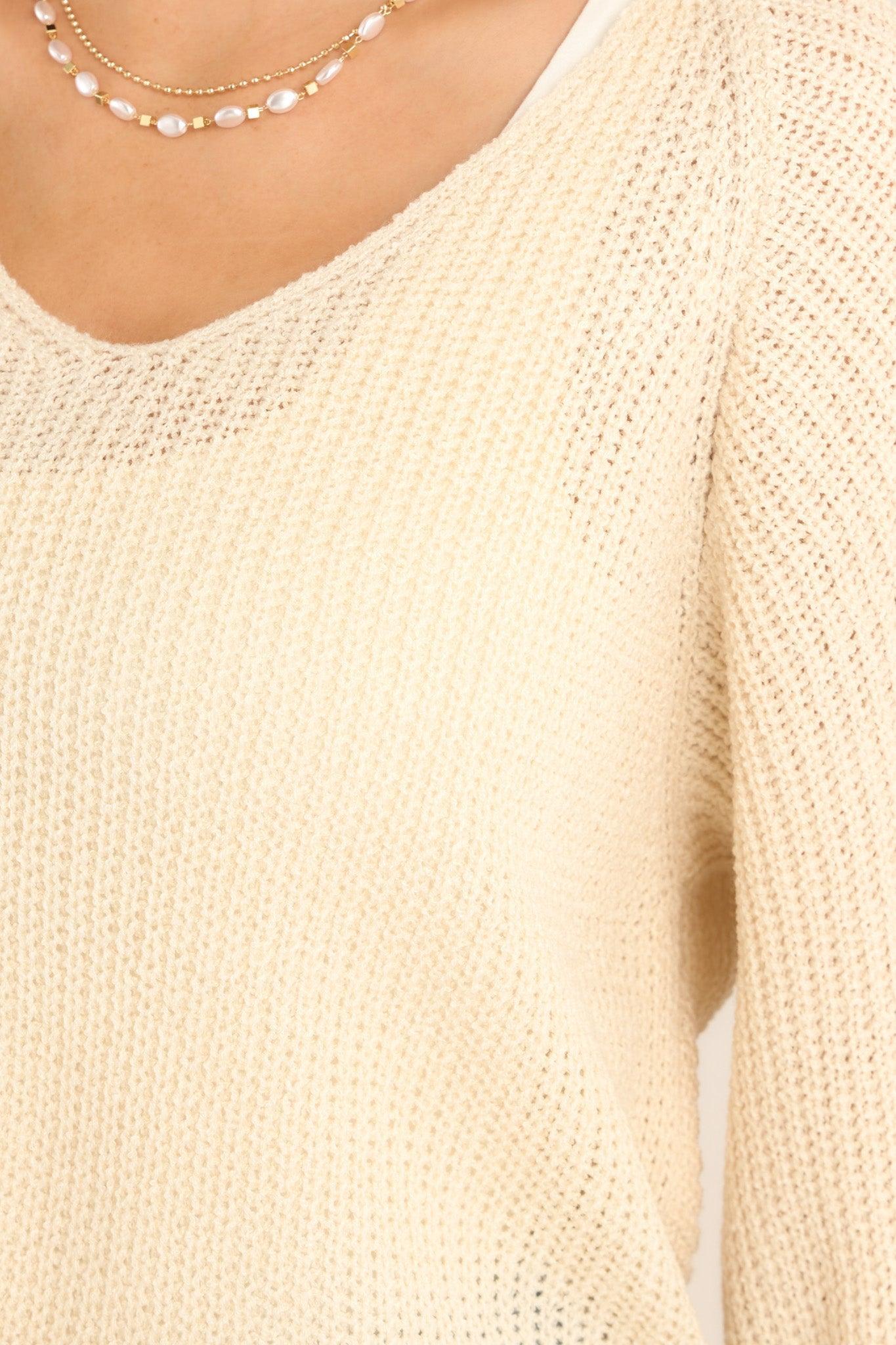 All That You Need Ivory Sweater Product Image