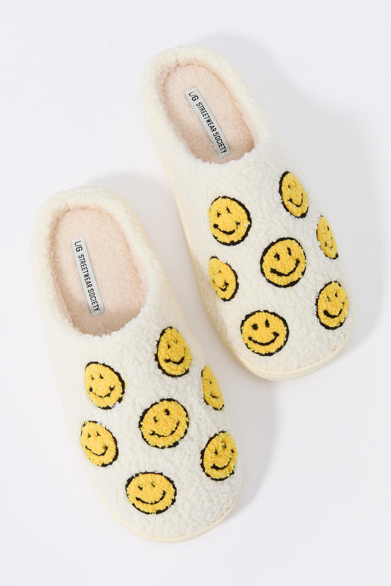 Smiley Face Faux Fur Slipper Female Product Image