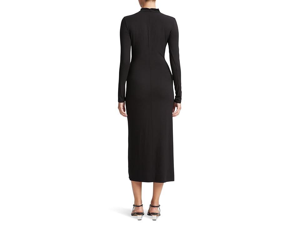 Vince Long Sleeve Turtle Neck Rouched Dress Women's Dress Product Image