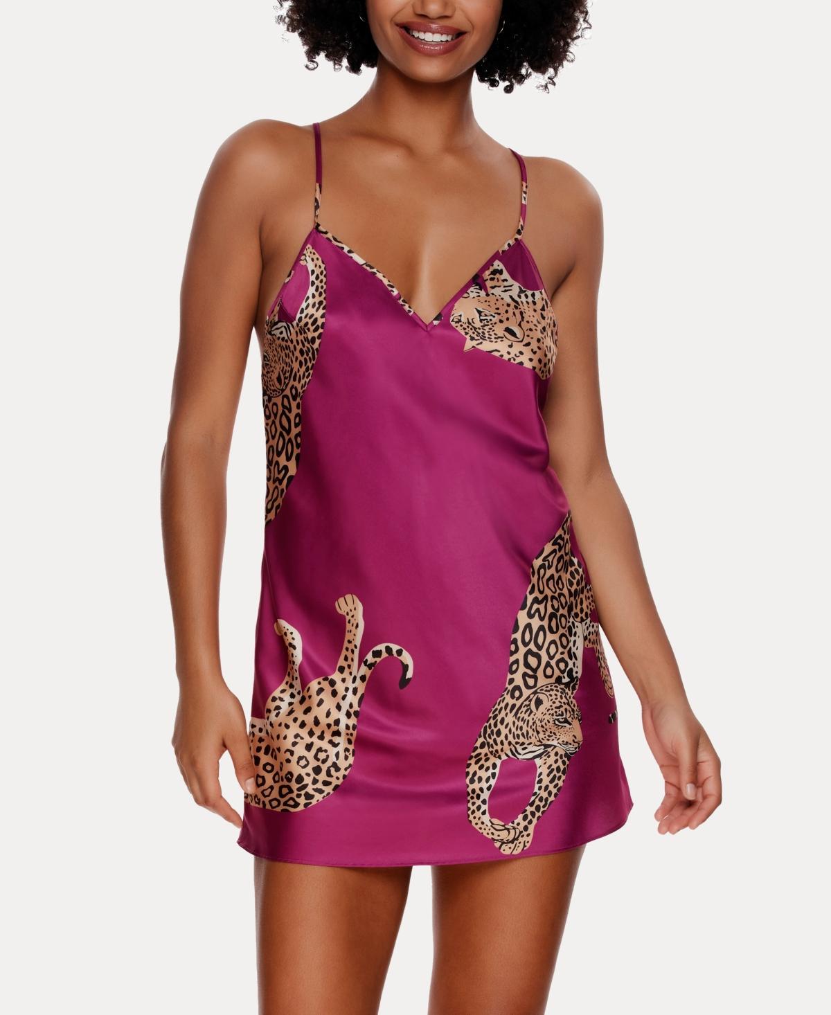 Jezebel Womens Adrienne Printed Satin Chemise Product Image