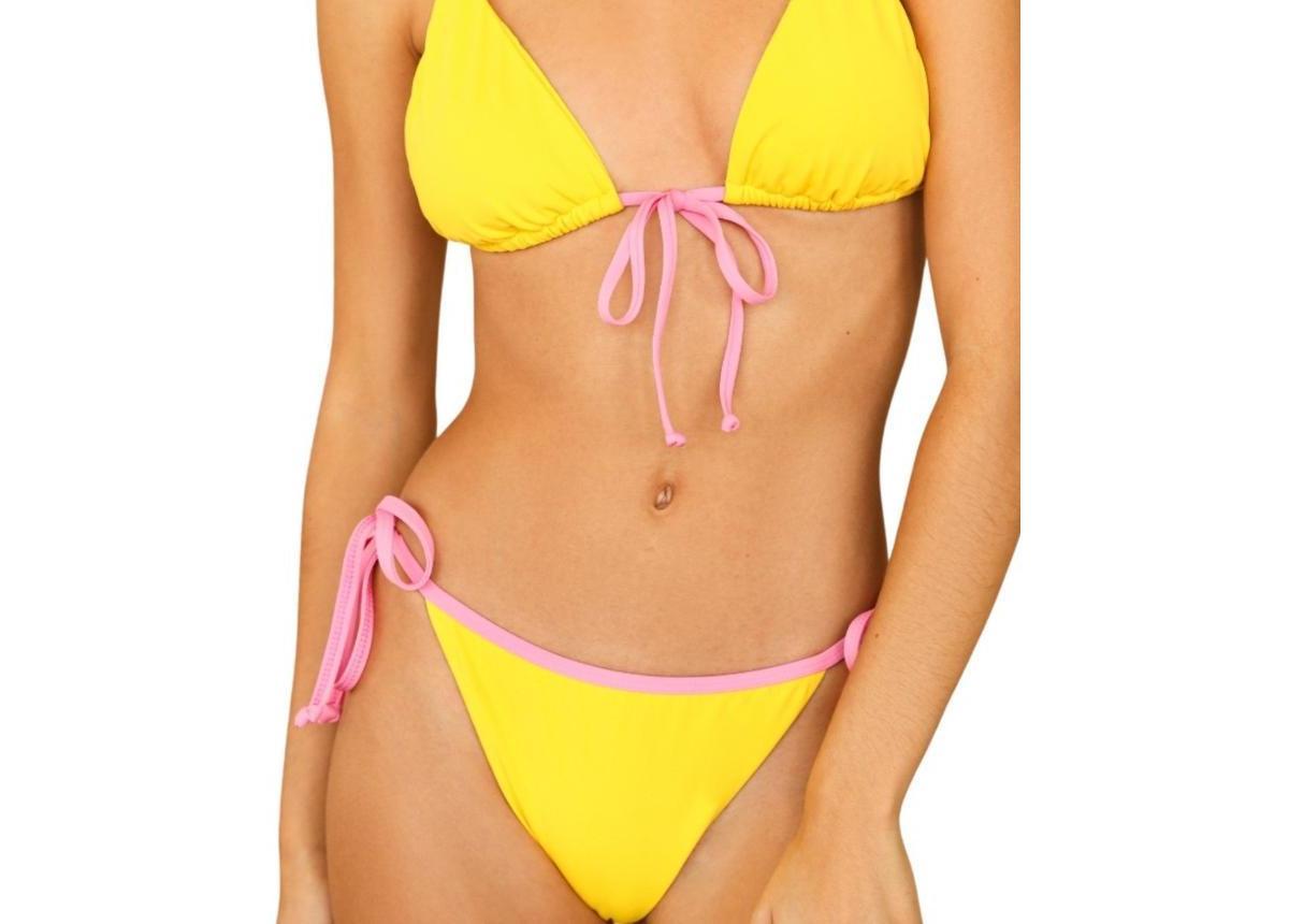 Dippin Daisys Womens Laguna Side Tie Bikini Bottom - Blue Product Image