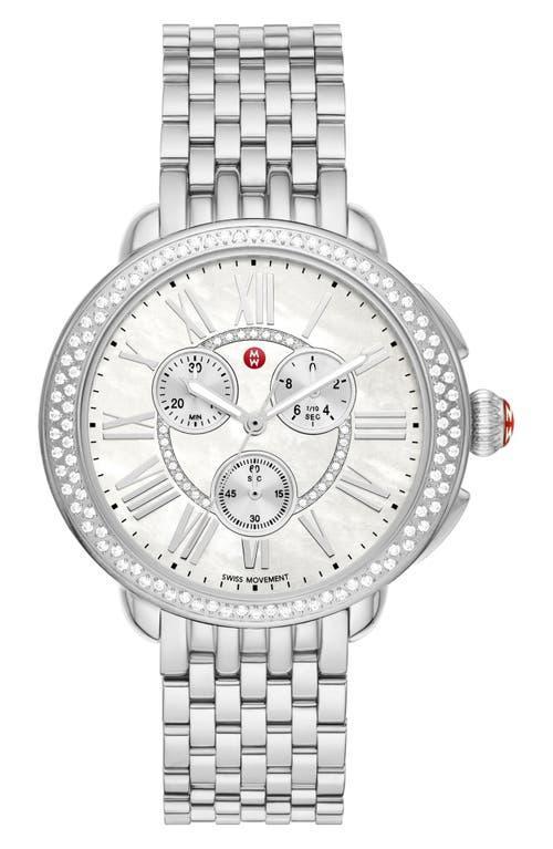 MICHELE Serein Diamond Bracelet Chronograph Watch, 40mm x 38mm Product Image