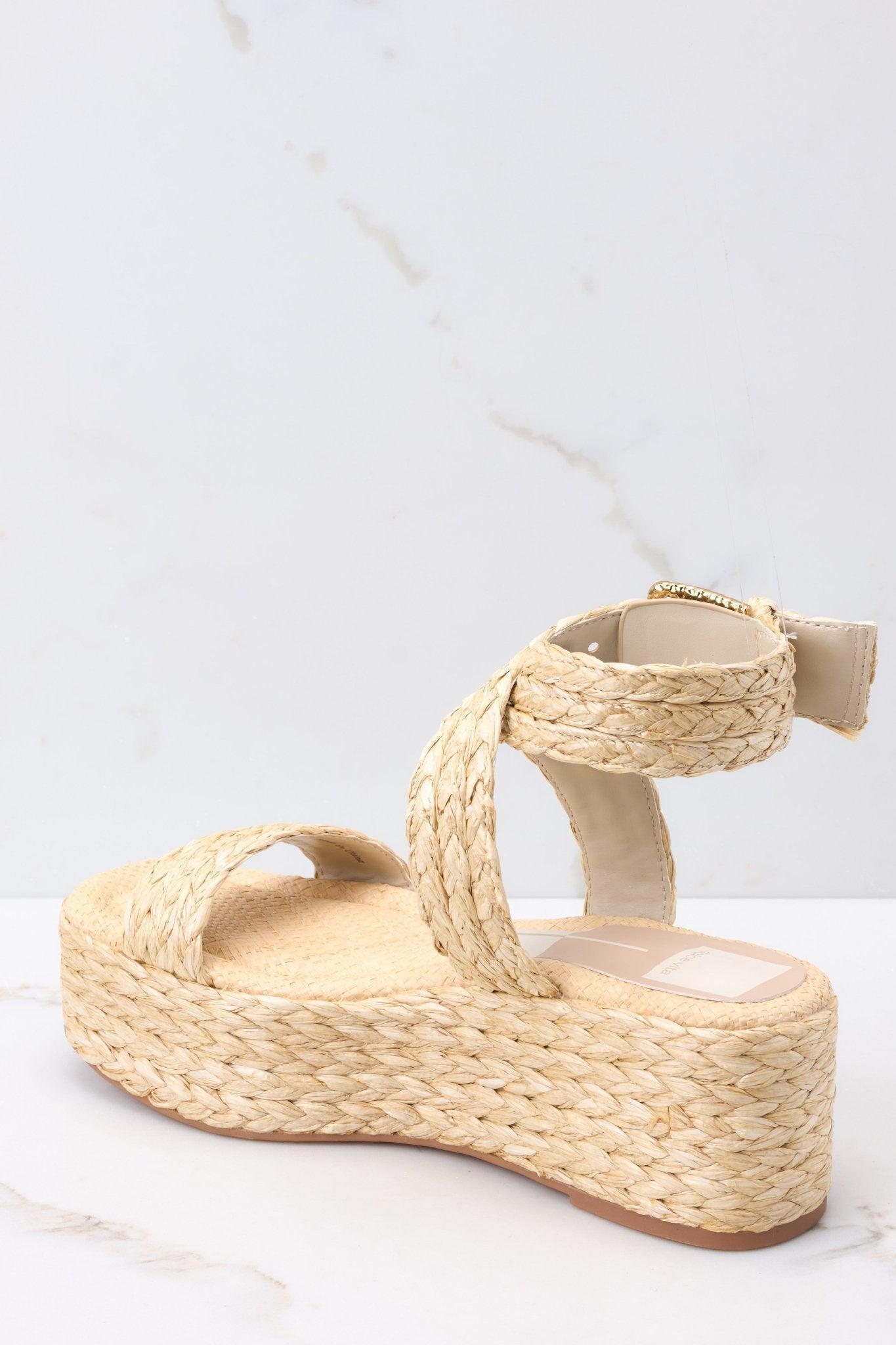 Dolce Vita Cannes Light Natural Raffia Sandals Beige Product Image