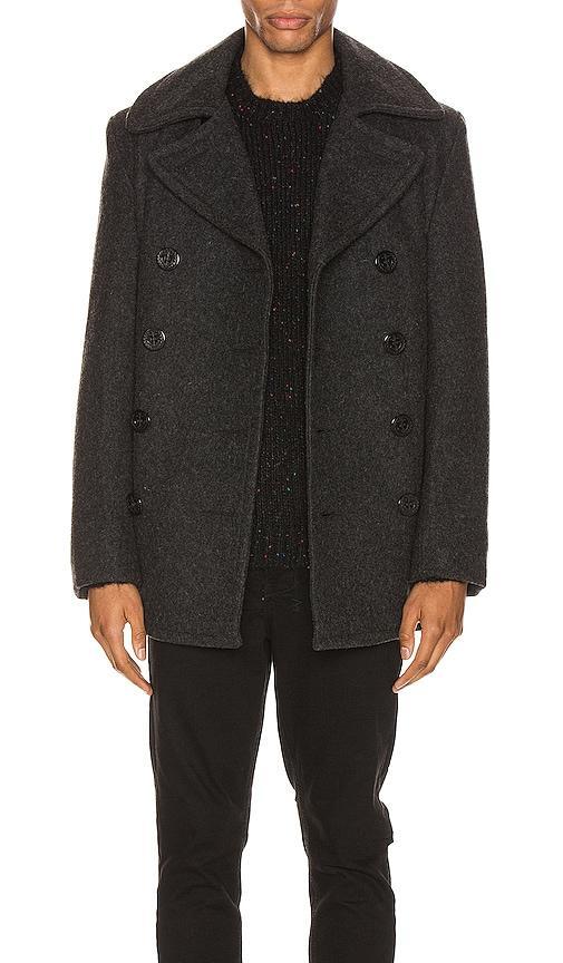 Schott NYC Slim Fit Wool Blend Peacoat Product Image