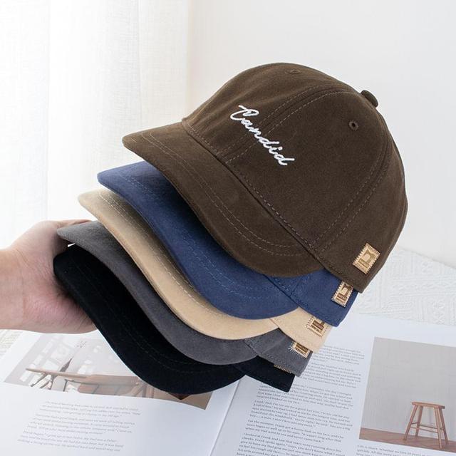 Lettering Embroidered Short Brim Cap Product Image