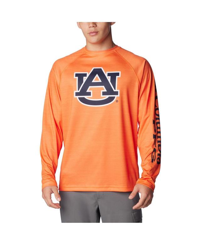 Mens Columbia Orange Auburn Tigers Pfg Terminal Tackle Omni-Shade Raglan Long Sleeve T-shirt Product Image