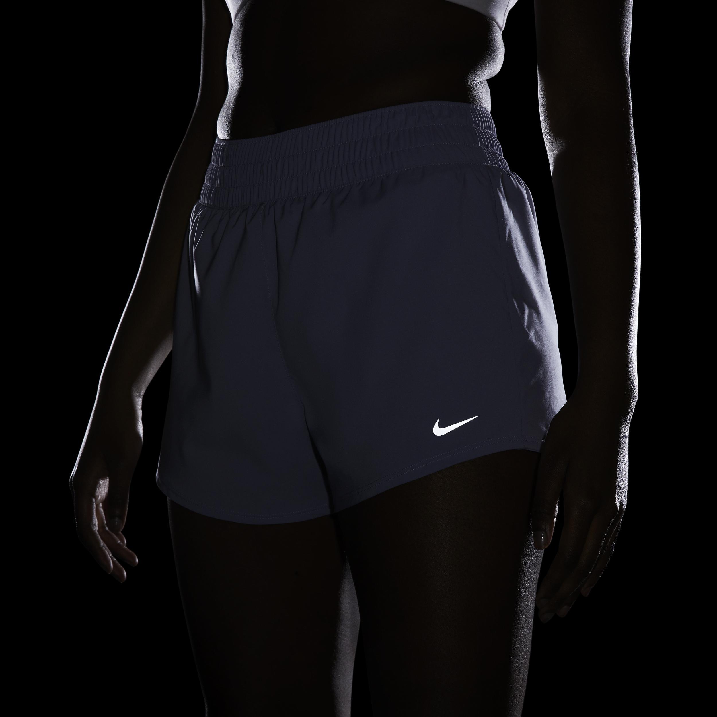 Nike Women's One Dri-FIT High-Waisted 3" Brief-Lined Shorts Product Image