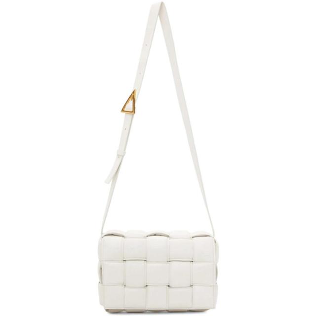 BOTTEGA VENETA White Padded Cassette Bag In 9143 Chalk Product Image